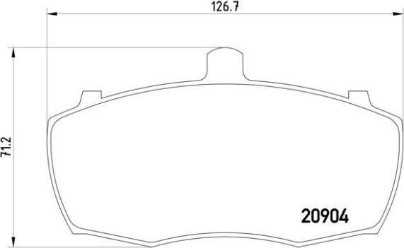 Brembo комплект тормозных колодок, дисковый тормоз на LDV 400 автобус (P 52 013)