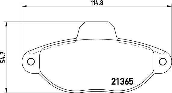 Brembo P 23 054 комплект тормозных колодок, дисковый тормоз на FIAT CINQUECENTO (170)
