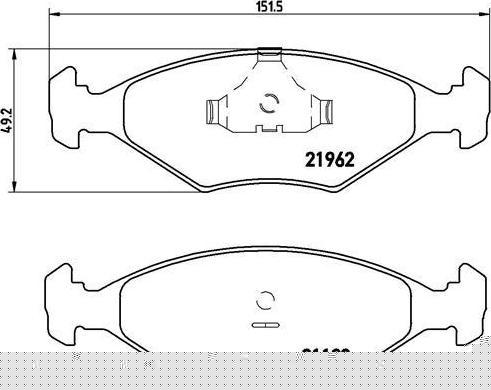 Brembo P 23 055 комплект тормозных колодок, дисковый тормоз на FIAT FIORINO фургон (146)