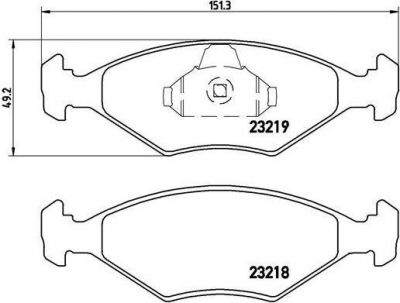 Brembo P 23 124 комплект тормозных колодок, дисковый тормоз на FIAT PALIO Weekend (178DX)