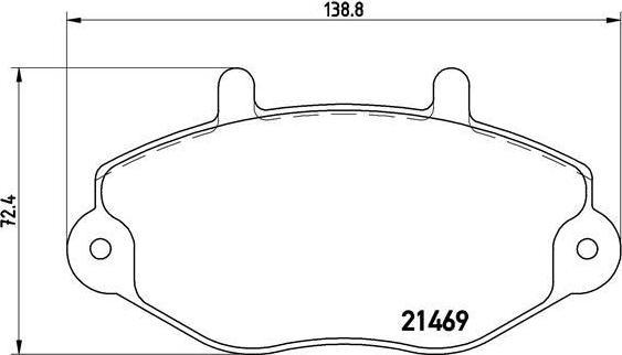 Brembo P 24 050 комплект тормозных колодок, дисковый тормоз на FORD TRANSIT c бортовой платформой/ходовая часть (E_ _)