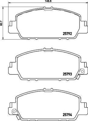 Brembo P 28 077 комплект тормозных колодок, дисковый тормоз на HONDA HR-V (RU)