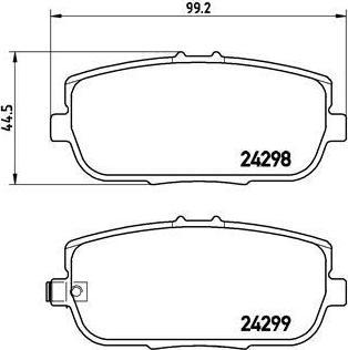 Brembo P 49 044 Колодки тормозные MAZDA MX-5 05- задние