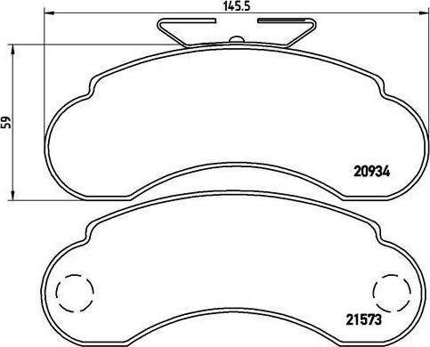 Brembo P 50 021 комплект тормозных колодок, дисковый тормоз на SSANGYONG ISTANA фургон