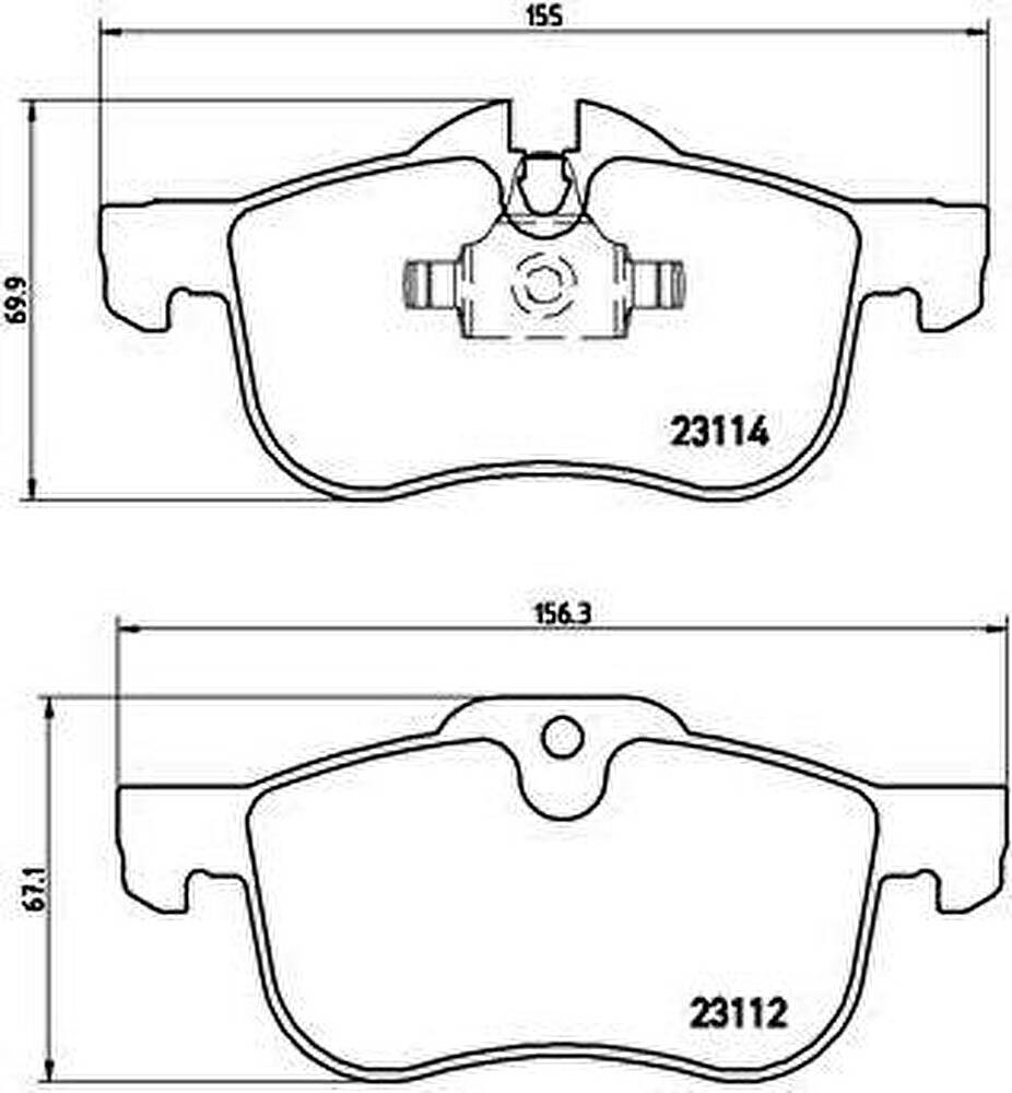 Brembo P 52 017 комплект тормозных колодок, дисковый тормоз на MG MG ZT- T