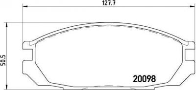 Brembo P 56 020 комплект тормозных колодок, дисковый тормоз на NISSAN VANETTE автобус (C22)