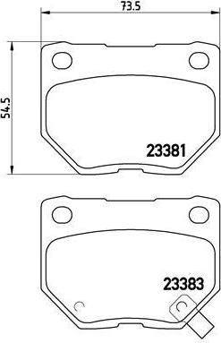 Brembo P 56 054 комплект тормозных колодок, дисковый тормоз на NISSAN 300 ZX (Z32)