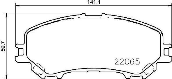 Brembo P 56 100 комплект тормозных колодок, дисковый тормоз на NISSAN QASHQAI (J11, J11_)
