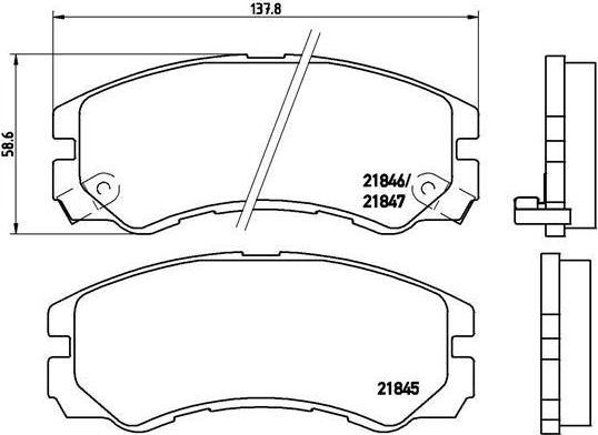 Brembo P 59 020 комплект тормозных колодок, дисковый тормоз на OPEL FRONTERA B (6B_)