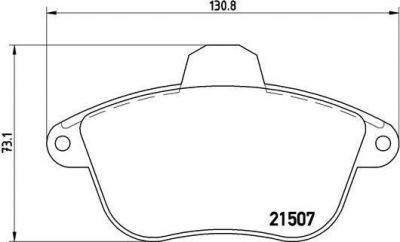Brembo P 61 048 комплект тормозных колодок, дисковый тормоз на PEUGEOT 605 (6B)
