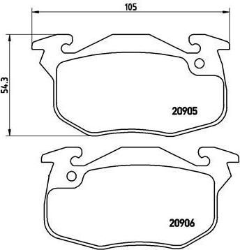 Brembo P 61 097 комплект тормозных колодок, дисковый тормоз на PEUGEOT 306 (7B, N3, N5)
