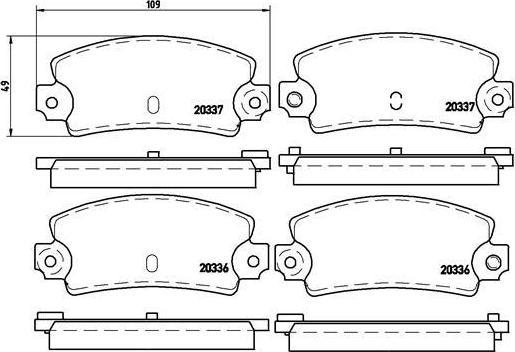 Brembo P 68 002 комплект тормозных колодок, дисковый тормоз на RENAULT 25 (B29_)