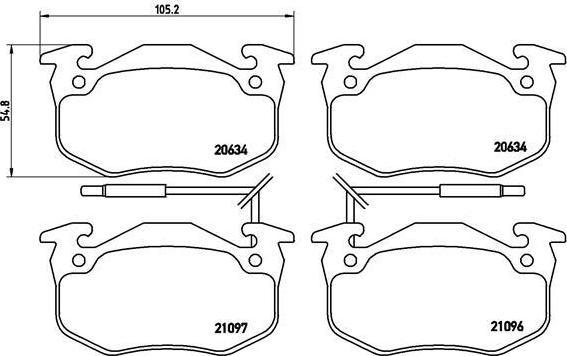 Brembo P 68 015 комплект тормозных колодок, дисковый тормоз на RENAULT SUPER 5 (B/C40_)