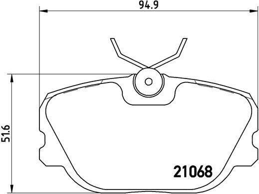 Brembo P 71 004 комплект тормозных колодок, дисковый тормоз на SAAB 9000