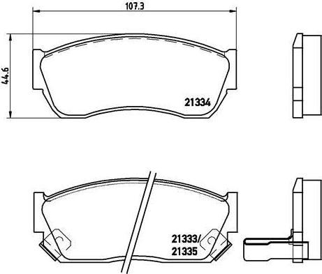 Brembo P 79 005 комплект тормозных колодок, дисковый тормоз на GEO METRO кабрио