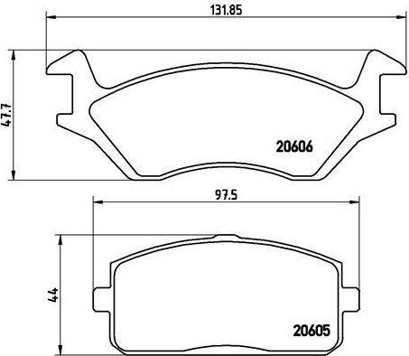 Brembo P 83 004 комплект тормозных колодок, дисковый тормоз на TOYOTA STARLET универсал (KP6_)