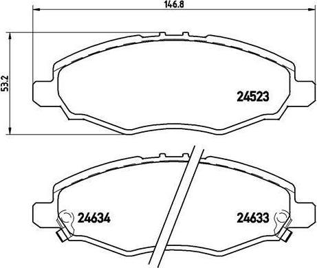 Brembo P 83 094 комплект тормозных колодок, дисковый тормоз на TOYOTA HILUX II пикап (LN8_, RN5_, LN6_, YN6_, YN5_, LN5_, RN6_)