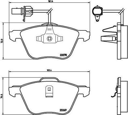 Brembo P 85 061 комплект тормозных колодок, дисковый тормоз на VW SHARAN (7M8, 7M9, 7M6)