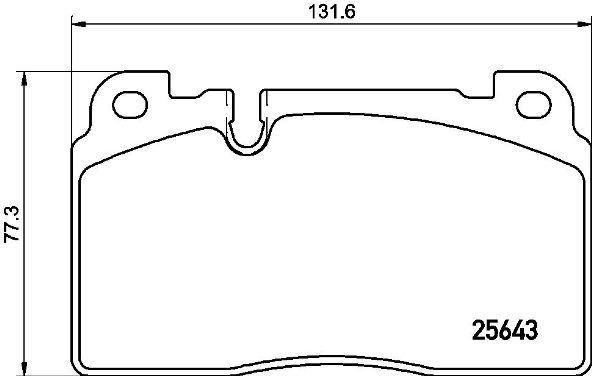 Brembo P 85 133 комплект тормозных колодок, дисковый тормоз на AUDI Q5 (8R)