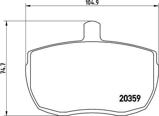 Brembo P A6 001 комплект тормозных колодок, дисковый тормоз на FORD TRANSIT c бортовой платформой/ходовая часть (V_ _)