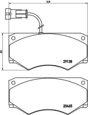 Brembo P A6 016 комплект тормозных колодок, дисковый тормоз на IVECO DAILY II автобус