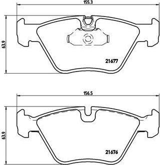 BREMBO Колодки передние E39 ->3,5 (34111163387, P06022)