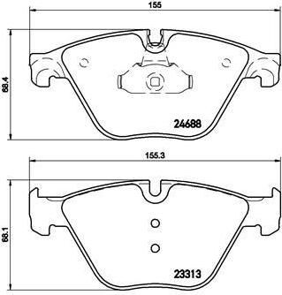 BREMBO Колодки передние 5 / 7 (34116775314, P06074)