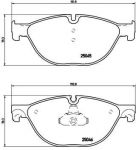 BREMBO Колодки передние 5-Serie(F10/F11)/7-Serie(F01/F02) 08-> (34116775322, P06076)