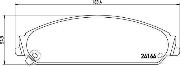BREMBO Колодки тормозные Fr Chrysler 300C (05142559AA, P11017)