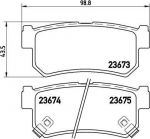 BREMBO Колодки задние SSANG YOUNG Action/Kyron 05->/Rexton 02- (4841308050, P15010)