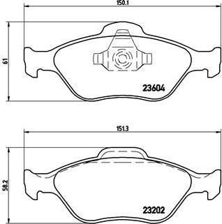 BREMBO Колодки передние FORD FIESTA/FUSION (1 783 839, P24055)