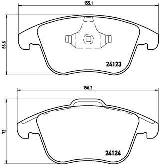 BREMBO Колодки передние FORD/ VOLVO / LAND ROVER (1379971, P24076)
