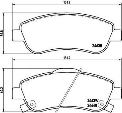 BREMBO Колодки передние HONDA CRV III 2.0/2.4L all 07-> (P28045)