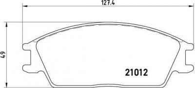 BREMBO Колодки передние без датчика HYUNDAI ACCENT 1.3 1.5 1.6 00-> GETZ 1.1 1.3 1.6 (581011CA10, P30001)