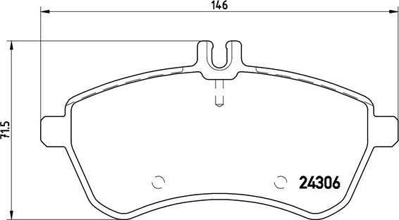 BREMBO Колодки тормозные MERCEDES-BENZ C CLASS (W204) C 180 CGI (204.249) Kw 115 01/07 (0054201520, P50071)