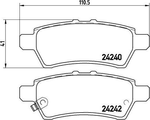 BREMBO Колодки задние NISSAN PATHFINDER (44060EA090, P56060)