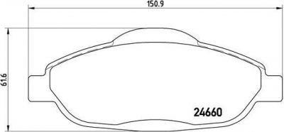BREMBO Колодки тормозные дисковые передние PEUGEOT 308 2007-2011 (425426, P61101)