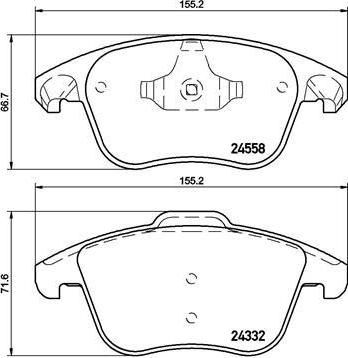 BREMBO Колодки торм.пер. (P61117)