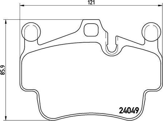 BREMBO Колодки тормозные Fr Porsche 911/ Cayman 04-> (99735193903, P65014)