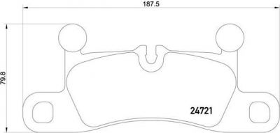 BREMBO P65027_колодки дисковые задние! Porshce Cayenne 3.0-4.8 10> (P65027)