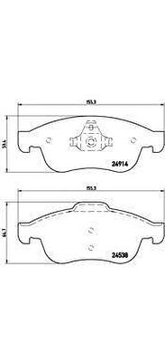 BREMBO Колодки передние RENAULT DUSTER 10-/FLUENCE 10-/MEGANE III 08- (410605961R, P68050)