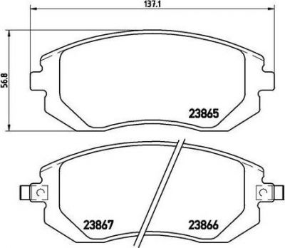 BREMBO Колодки передние SUBARU FORESTER (26296AE160, P78013)