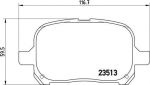 BREMBO Тормозные колодки LEXUS ES (VZV_) 3.0 Kw 140 10/96 - 07/01 F (GDB3152, P83040)