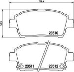 BREMBO Колодки передние TOYOTA YARIS (CP10) (044650W050, P83051)