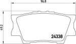 BREMBO Колодки задние TOYOTA RAV 4 06-/ CAMRY (446602220, P83089)