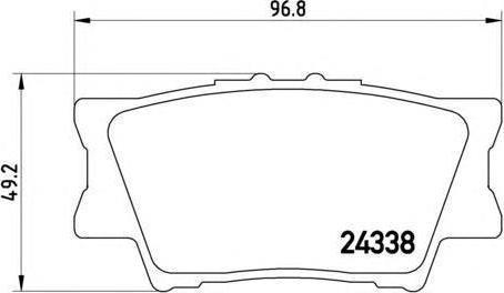 BREMBO Колодки задние TOYOTA RAV 4 06-/ CAMRY (446602220, P83089)