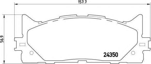 BREMBO Колодки передние TOYOTA CAMRY 06-> (446506070, P83117)