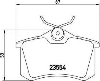 BREMBO Колодки задние AD A3 VW G5 (5C0698451, P85020)