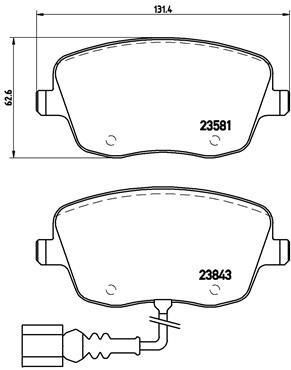 BREMBO Колодки тормозные VAG Fabia,Rooms,Praktik,Polo (6Q0698151C, P85077)