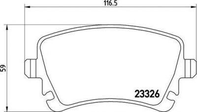 BREMBO Колодки задние (c датчиком) VW T5 03-> (7H0698451, P85083)